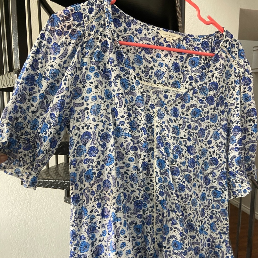 Lucky Brand floral blouse
